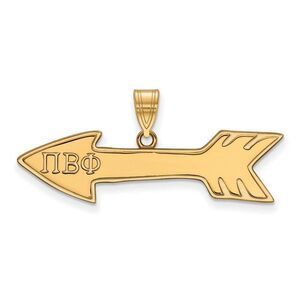 14K Plated Silver Pi Beta Phi Medium Pendant